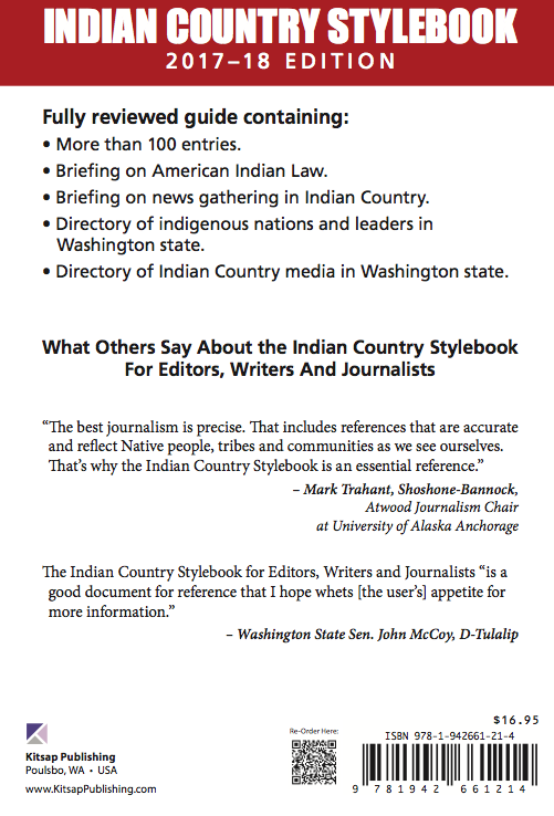 Indian Country Stylebook 2017–18 Edition